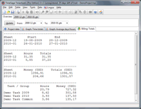 TimeSage Timesheets version 2.1.1 in Windows 7 - timesheets billing totals  screenshot